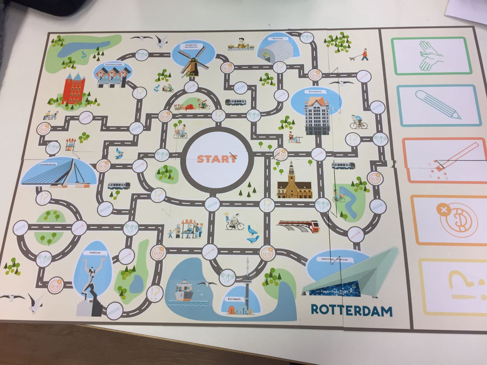 Board game laid out on table
