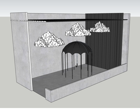 3D render of the installation