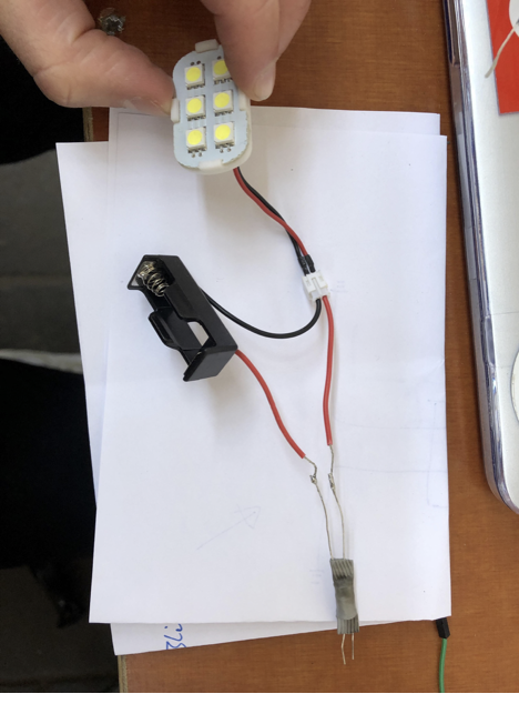 LED light and battery pack